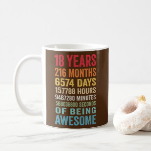 Mug 18 Ans 216 Mois D'Être Impressionnant 18e
