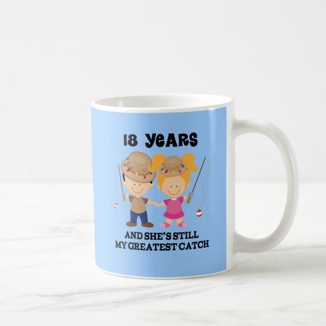 Mug 18ème Cadeau d'anniversaire de mariage pour lui (Droite)