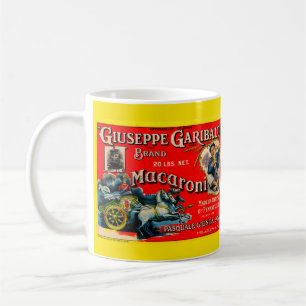 Mug 1920 Giuseppe Garibaldi macaroni étiquette
