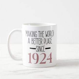 Mug 1924 Anniversaire 100e Anniversaire Cadeaux Femmes