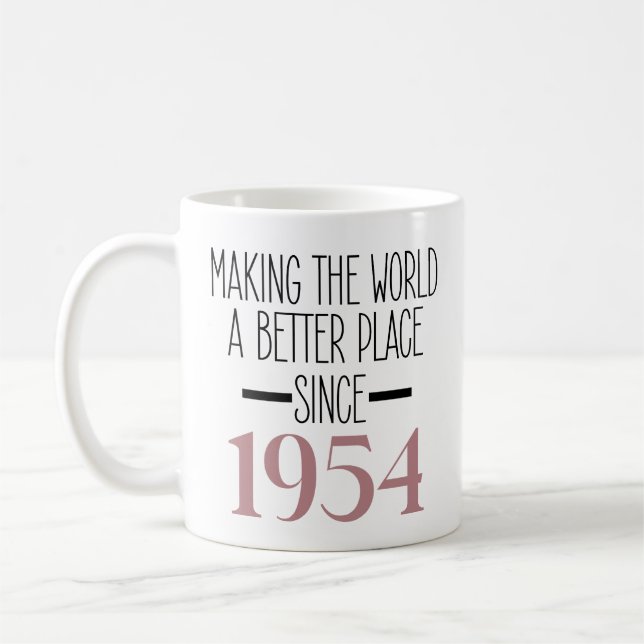 Mug 1954 Anniversaire 70e Anniversaire Cadeaux Femmes (Gauche)