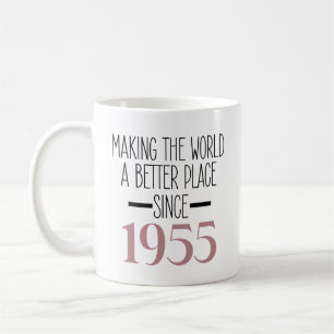 Mug 1955 Anniversaire 70e Anniversaire Cadeaux Femmes 