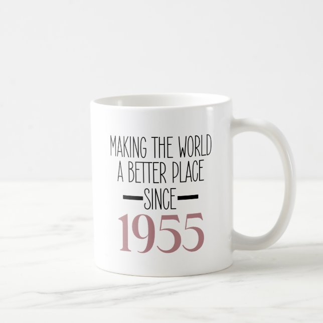 Mug 1955 Cadeaux D'Anniversaire De 70 Ans Pour Femmes (Droite)