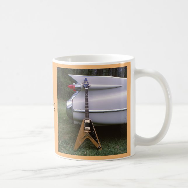 Mug 1959 Guitare électrique futuriste et boîte de café (Droite)