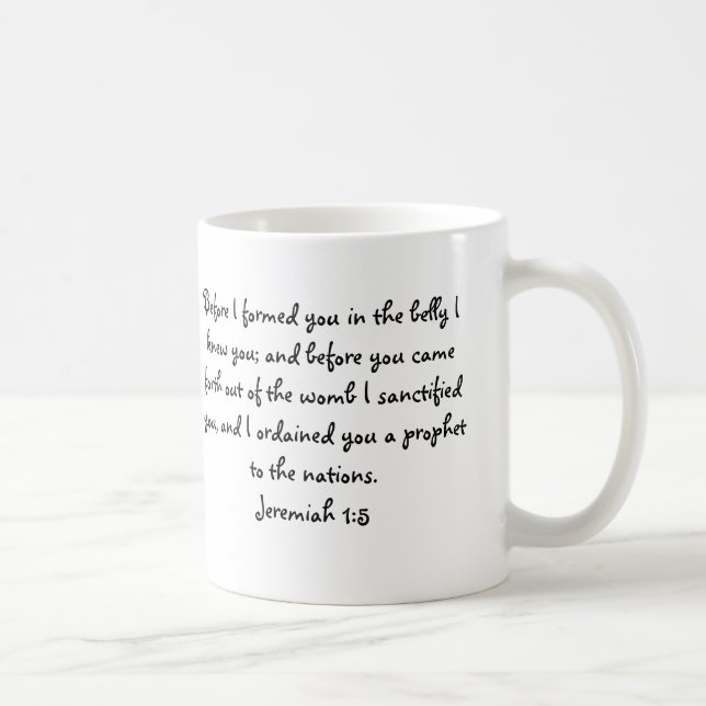 Mug 1:5 du baptême du bébé/Cadeau-Jérémie de baptême (Droite)