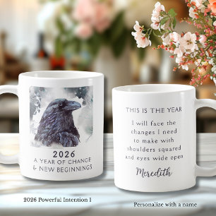 Mug 1. Corbeau 2026 Année de Changement Intention Puis