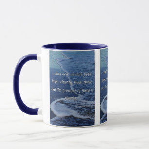 Mug 1 Corinthiens 13:13 Bible Écriture Pic Deux Tons