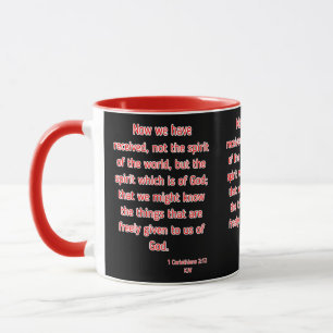 Mug 1 Corinthiens 2:12 KJV Bible Verse Deux Tons