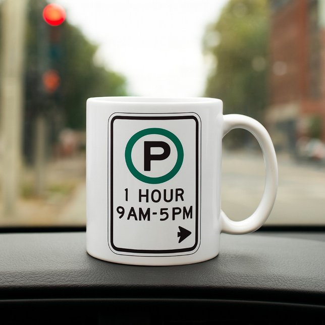 Mug 1 Heure De Parking Pour Zones De Parking Contrôlée (Créateur téléchargé)