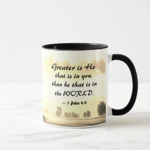 Mug 1 Jean 4:4 Plus grand est celui qui est en toi