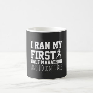 Mug 1ère coureuse de semi-marathon drôle Première mara