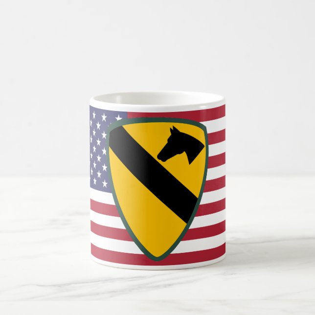 Mug 1ère division de cavalerie Patch États-Unis (Centre)