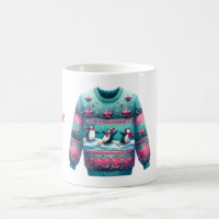 1ère place gagnante Ugly Sweater Concours rose Tur