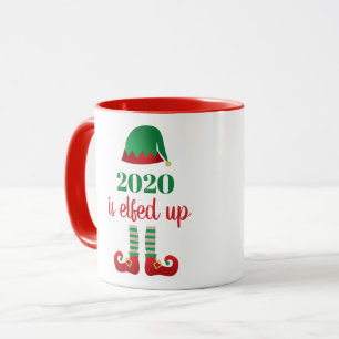 Mug 2020 Est Elfed Up Funny Quarantine Christmas dit
