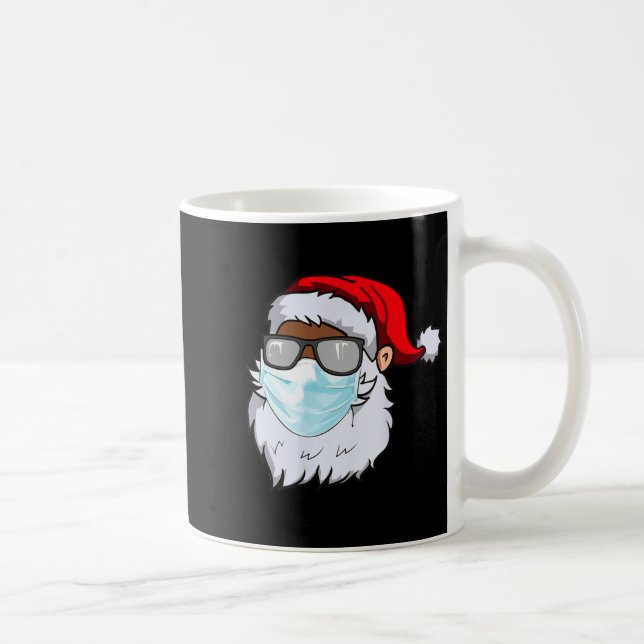Mug 2020 Santa With Face Mask Black African American C (Droite)