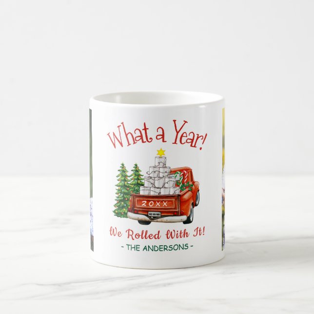 Mug 2022 Nous Avons Roulé Avec Elle Photo De Noël (Centre)