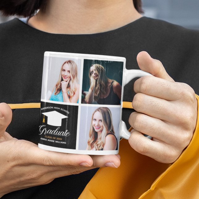 Mug 2023 Graduation Chic Senior Portrait Photo Collage (Créateur téléchargé)