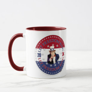 Mug 2024 Rouge et Bleu Sonnez la Liberté Oncle Sam