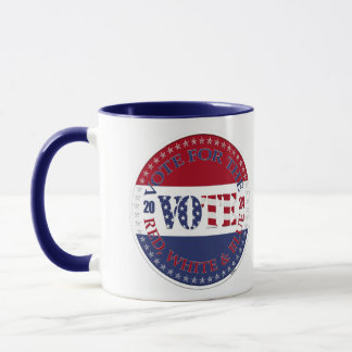 Mug 2024 Vote Pour Le Drapeau Rouge, Bleu Blanc États-