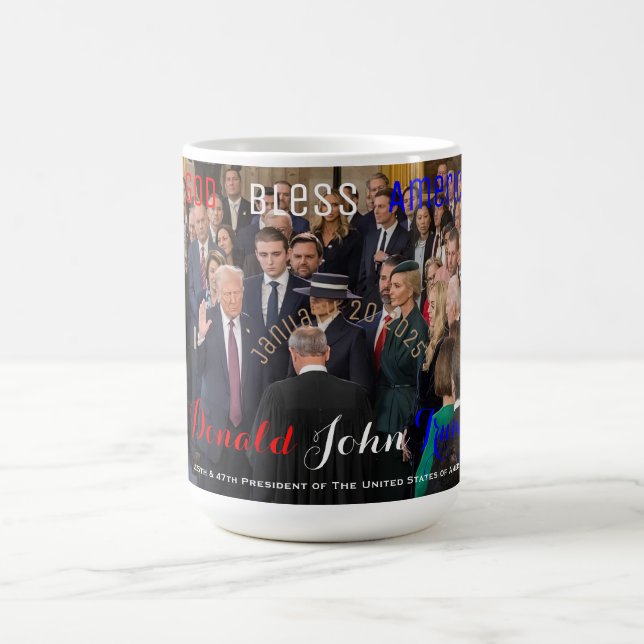 Mug 2025 Donald Trump prêtant serment (Centre)