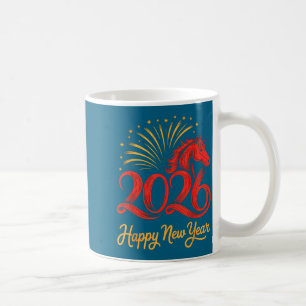 Mug 2026 Année du Cheval du zodiaque chinois Bonne ann