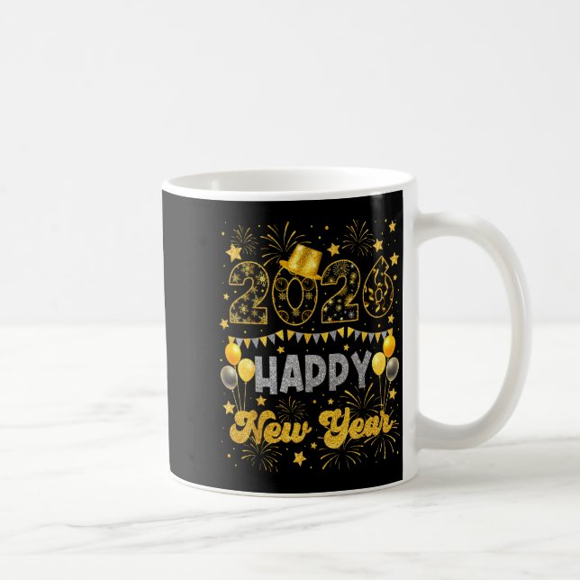 Mug 2026 Happy New Year Eve Celebration Firework Men W (Droite)