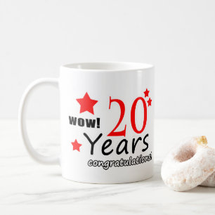 Mug 20 ans d'anniversaire