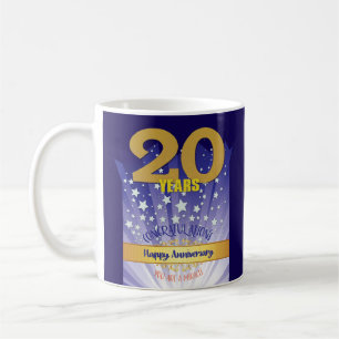 Mug 20e anniversaire de rétablissement personnalisé Nu