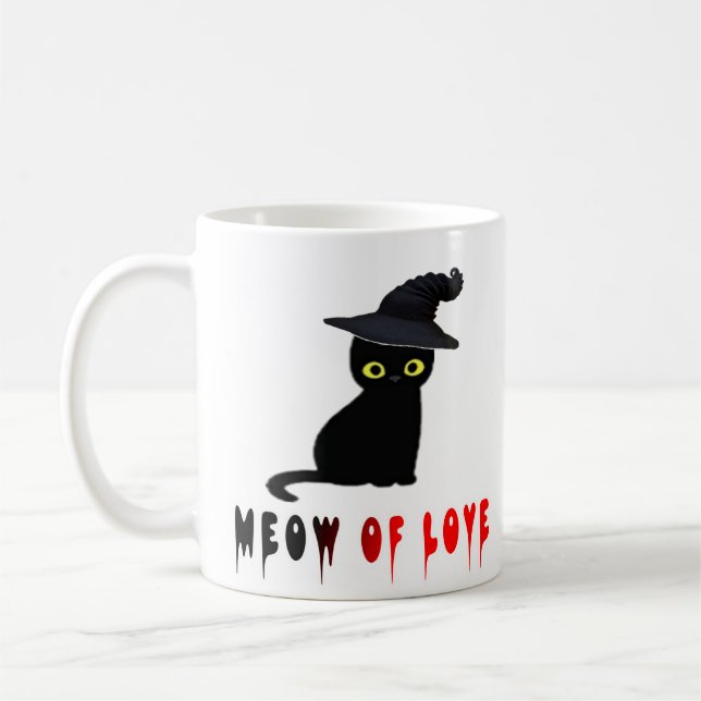 Mug 21- mignon belle belle cool drôle chat  (Gauche)