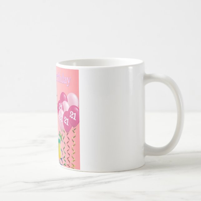 Mug 21ème Poème de petite-fille d'anniversaire (Droite)
