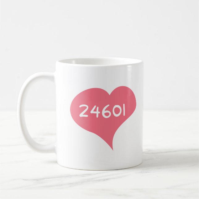 Mug 24601 Coeur d'amour rose (Gauche)