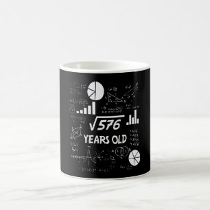 Mug 24e anniversaire Carré mathématiques racine 24 ans