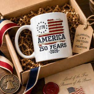 Mug 250e anniversaire États-Unis Patriotique 1776 indé