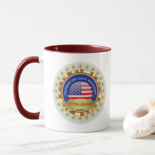 Mug 250e anniversaire USA patriotique   1776–2026