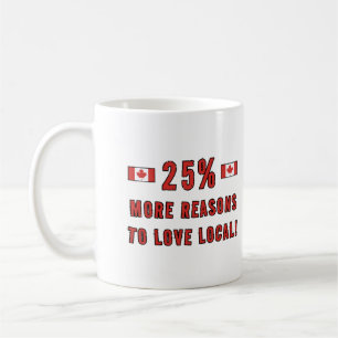 Mug 25 % de raisons supplémentaires d'aimer les produi