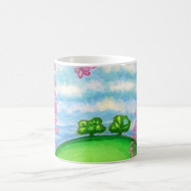 Mug 2 arbres et la peinture de fleurs de macadamia (Centre)
