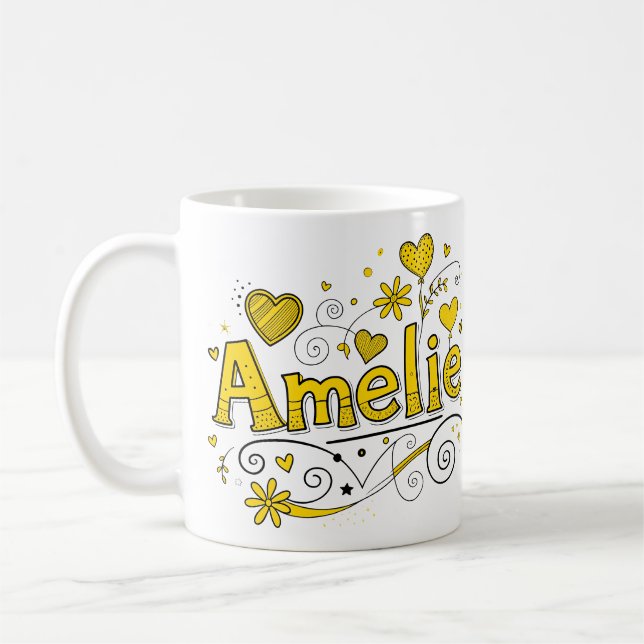 Mug 2 Color Amelie 4 - Doodle (Gauche)