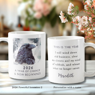 Mug 2. Corbeau 2026 Année de Changement Intention Puis