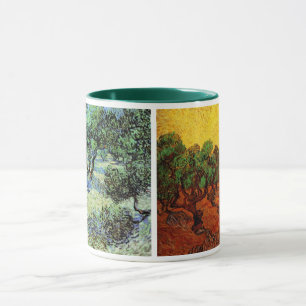 Mug 2 différents Van Gogh Olive Grove Trees Art Vintag