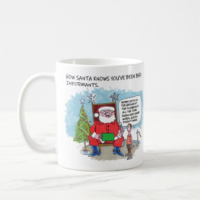 Mug 2 faces Dis à Santa (Gauche)