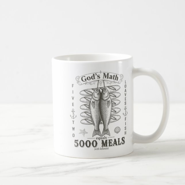 Mug 2 Fishes 5 Breads Jesus Feeds The 5000 Christian B (Droite)