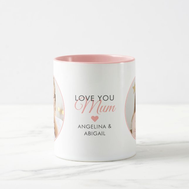 Mug 2-Photo Aimez-Vous Maman/Maman/Maman/Maman/Autre (Centre)