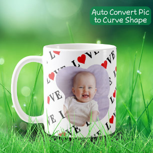 Mug 2 Photo LOVE Coeur Créez votre propre amour romant