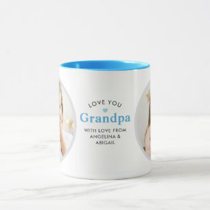Mug 2-Photo Love You Grandpa/ Autre message personnel 