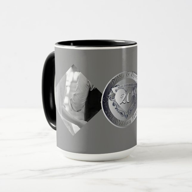 Mug 2 Photos 10ème, 20ème, 25ème, 70ème anniversaire d (Devant gauche)