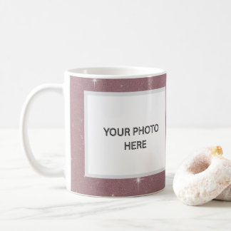 Mug 2 Photos Soft Pink with Stars Unisex