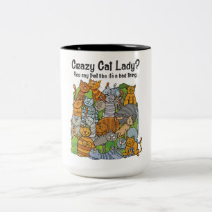 Mug 2 Tons Dame aux Chats Folle