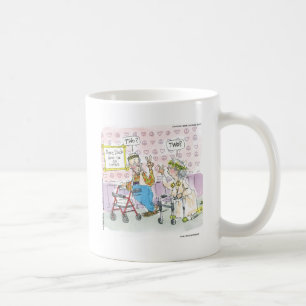 Mug 2 vieux hippies et signe de paix cadeaux drôles T-