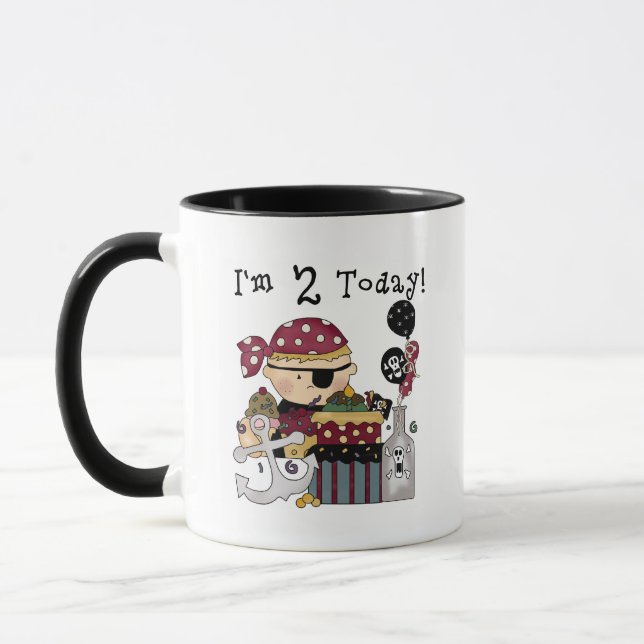 Mug 2e anniversaire Pirate Tshirts et cadeaux (Gauche)