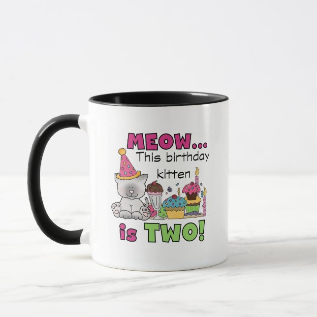 Mug 2e t-shirts et cadeaux d'anniversaire Kitten (Gauche)